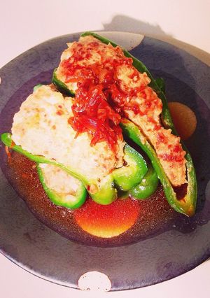 ピーマンの肉詰め 生姜ソース-レシピのメイン写真