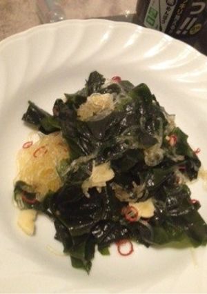 【ヘルシー】わかめと春雨のペペロンチーノ-レシピのメイン写真