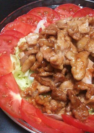 *しょうが焼きのレタス添え*-レシピのメイン写真