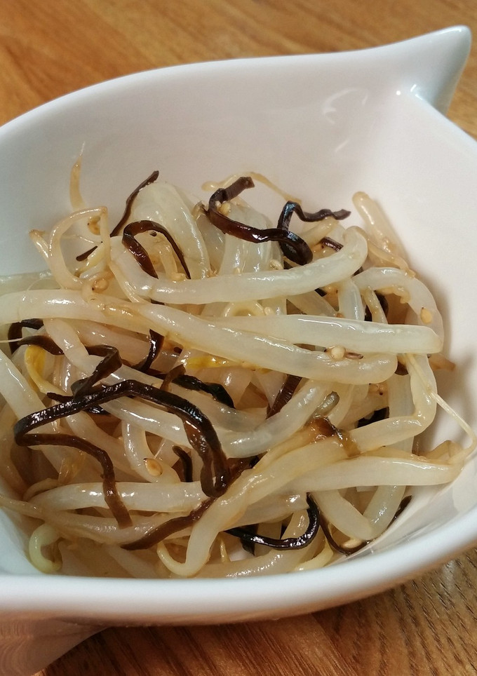 レンジで簡単☆節約☆もやしの塩昆布和え-レシピのメイン写真