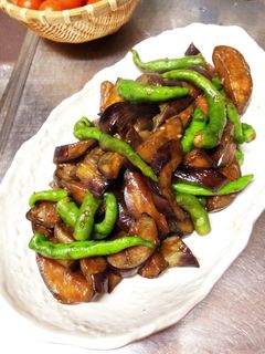 ナスとシシトウの中華風炒め-レシピのメイン写真