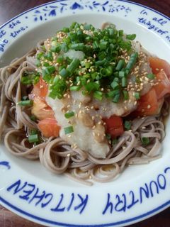 我が家のお気に入り 納豆おろしトマトそば-レシピのメイン写真