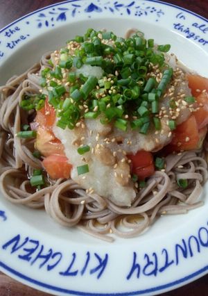 我が家のお気に入り 納豆おろしトマトそば-レシピのメイン写真