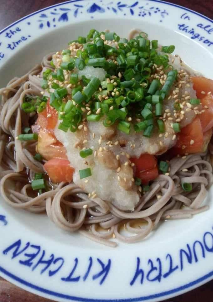 我が家のお気に入り 納豆おろしトマトそば-レシピのメイン写真