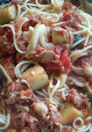 畑と海のトマトソーススパゲティ-レシピのメイン写真