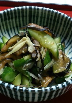 キュウリとなすと茗荷の漬物-レシピのメイン写真