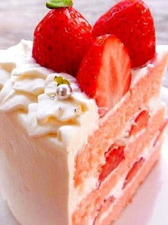 ストロベリースポンジ-レシピのメイン写真