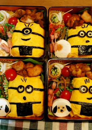 ミニオンキャラ弁-レシピのメイン写真