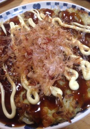 家族喜ぶ！節約もやしのもっちりお好み焼き-レシピのメイン写真
