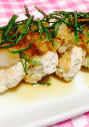 コリッ食感がうま♡蓮根バーグおろしver-レシピのメイン写真