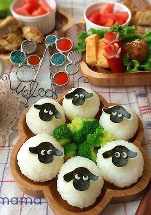 まん丸おにぎりで♪羊のショーンキャラ弁-レシピのメイン写真