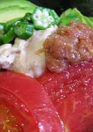 アボカドと鶏肉の梅ソーメン-レシピのメイン写真