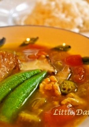 オクラとトマトのスープカレー　夏バテ解消-レシピのメイン写真