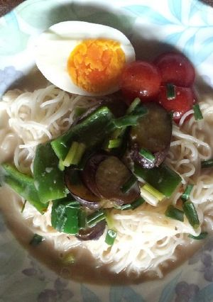 温かい豆乳そうめん-レシピのメイン写真