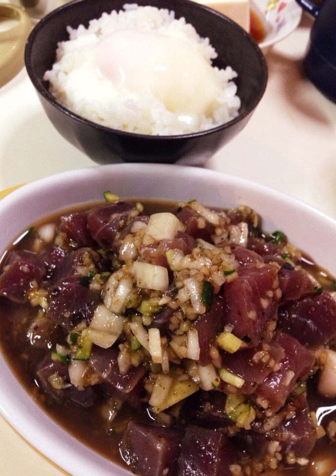 マグロのアヒポキ風漬け！-レシピのメイン写真