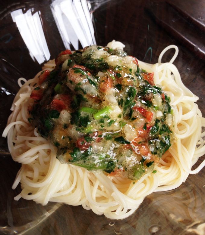 ねばとろイタリアン風？ぶっかけそうめん by ぐりりぃ 【クックパッド