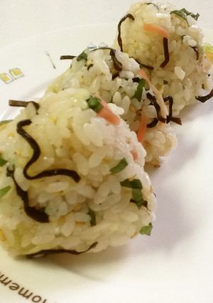 ▲紅生姜＊茗荷＊塩昆布のおにぎり▲-レシピのメイン写真
