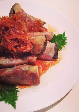 ナスと大葉の肉巻き 生姜ソース-レシピのメイン写真