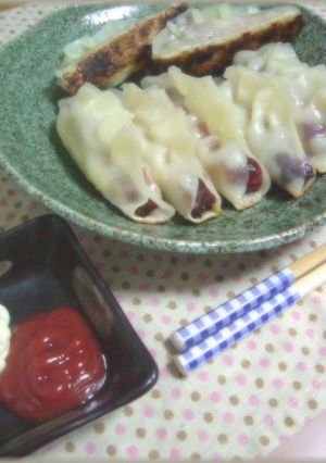 焼き豚でチーズ餃子★☆★-レシピのメイン写真