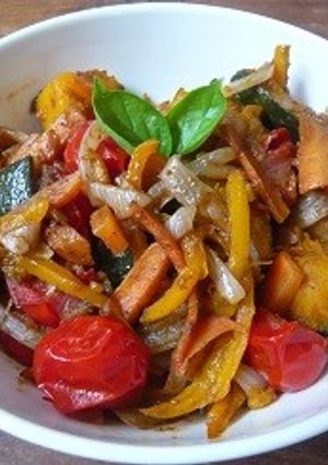 夏野菜のグラムマサラ炒め-レシピのメイン写真