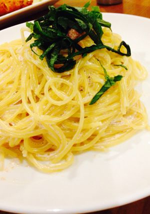 たらこクリームパスタ 〜大葉のせ〜-レシピのメイン写真