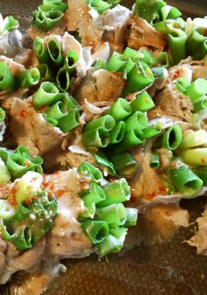 鉄板焼きde焼きしゃぶ・九条ネギ巻♪-レシピのメイン写真