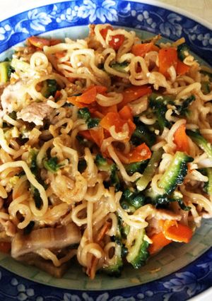簡単!ゴーヤ入りラーメン☆チャンプル-レシピのメイン写真