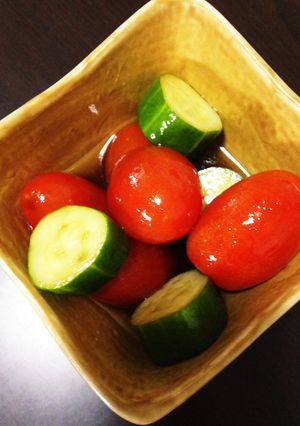 簡単☆即席☆きゅうりとトマトの和風マリネ-レシピのメイン写真