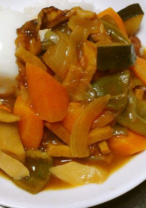 ほたて貝ひもと夏野菜のカレー♪-レシピのメイン写真