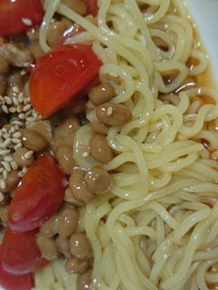 トマトと納豆の冷やし中華-レシピのメイン写真