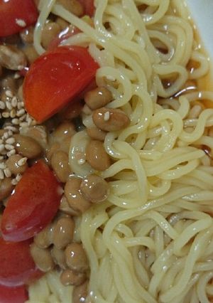 トマトと納豆の冷やし中華-レシピのメイン写真