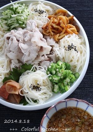冷しゃぶ素麺-レシピのメイン写真
