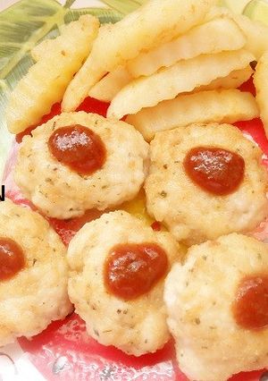 簡単バジルチキンバーグとまモンピューレ-レシピのメイン写真