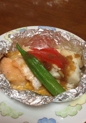 サーモン、白身魚のホイル焼き-レシピのメイン写真