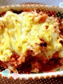 ケチャップライスのマヨチーズ焼き♪-レシピのメイン写真