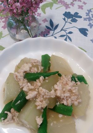 ♪冬瓜とオクラのそぼろ煮♪-レシピのメイン写真