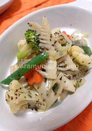 ゆで筍と冷凍野菜のイタリア風-レシピのメイン写真