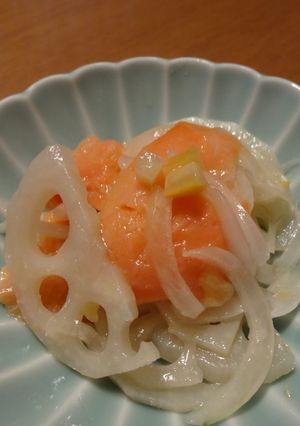 スモークサーモンとレンコンの塩檸檬マリネ-レシピのメイン写真