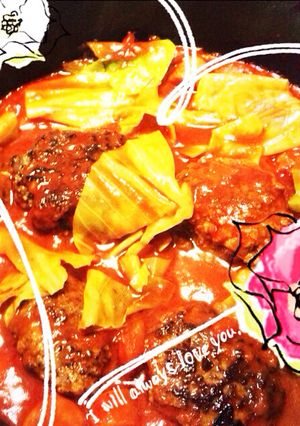 めっちゃ簡単♡チーズ入り煮込みハンバーグ-レシピのメイン写真