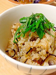 簡単!なめたけとシメジの炊き込みご飯♪-レシピのメイン写真