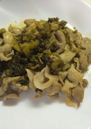 豚肉と高菜の炒め物-レシピのメイン写真