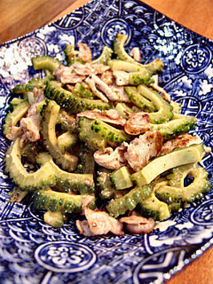 ゴーヤと豚肉の梅ドレッシング炒め-レシピのメイン写真