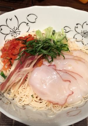 たことキムチの薬味たっぷり夏そうめん-レシピのメイン写真