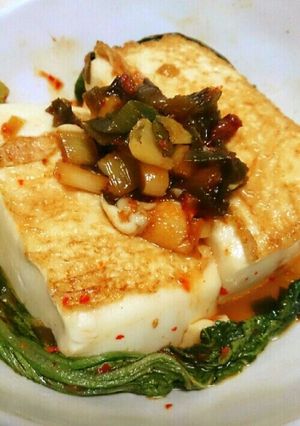 おつまみにも！ピリ辛豆腐ステーキ-レシピのメイン写真