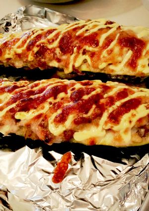 ズッキーニの肉詰め-レシピのメイン写真