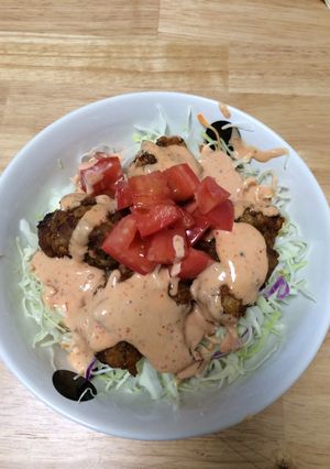 唐揚げリメイク！簡単唐揚げ丼 旨辛ソース-レシピのメイン写真