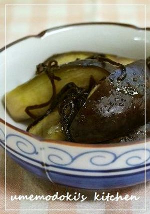 蒸し茄子の塩昆布和え-レシピのメイン写真