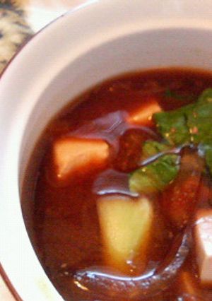 大葉にんにく醤油がミソ☆豆腐キムチスープ-レシピのメイン写真