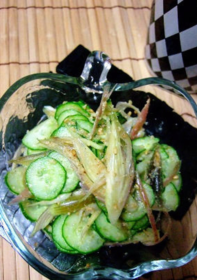 きゅうりと茗荷の胡麻酢和え☆-レシピのメイン写真