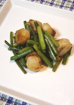 帆立とにんにくの芽炒め☆大葉にんにく醤油-レシピのメイン写真